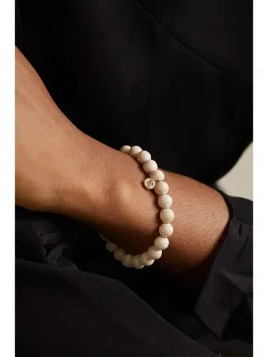 Sydney Evan Fluted Single Stone 14-karat Gold, Jasper And Diamond Bracelet | Thumbnail 2 Sydney Evan Fluted Single Stone 14-karat Gold, Jasper And Diamond Bracelet | Thumbnail 2
