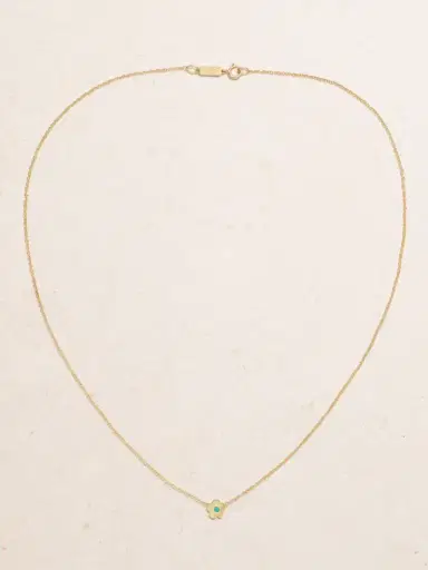 Jennifer Meyer Mini Daisy 18-karat Gold Turquoise Necklace | Thumbnail 4