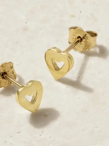 Jennifer Meyer Mini Open Heart 18-karat Gold Earrings | Thumbnail 4 Jennifer Meyer Mini Open Heart 18-karat Gold Earrings | Thumbnail 4