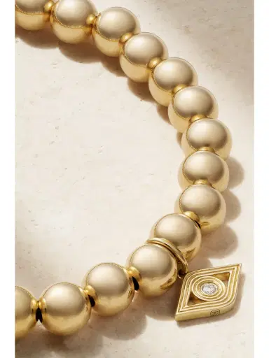 Sydney Evan Fluted Evil Eye 14-karat Diamond Bracelet | Thumbnail 4