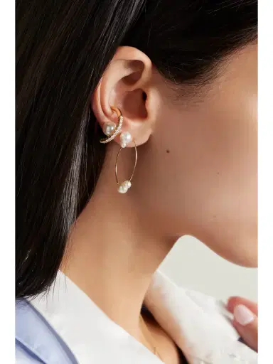 Mizuki 14-karat Gold Pearl Earrings | Thumbnail 2 Mizuki 14-karat Gold Pearl Earrings | Thumbnail 2