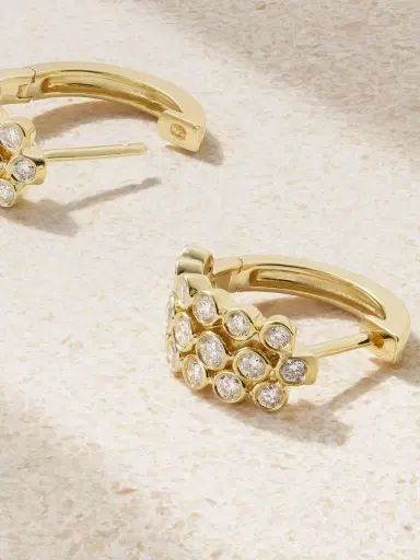 Anita Ko 18-karat Gold Diamond Hoop Earrings | Thumbnail 3