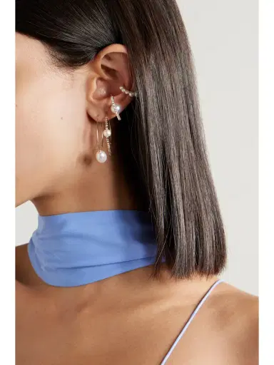 Mizuki Small 14-karat Gold Pearl Earrings | Thumbnail 2