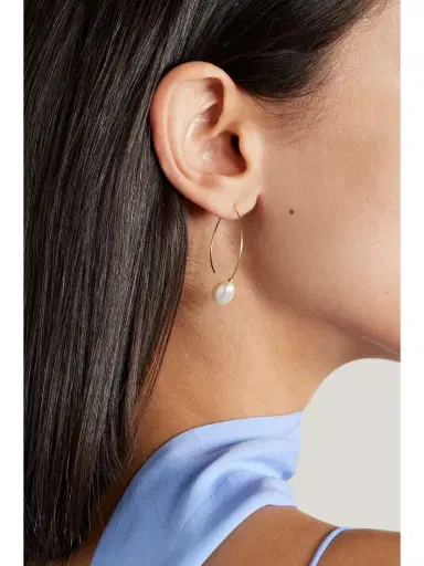 Mizuki Small 14-karat Gold Pearl Earrings | Thumbnail 4
