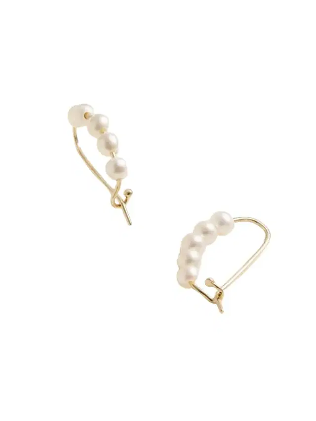 Mizuki 14-karat Gold Pearl Earrings