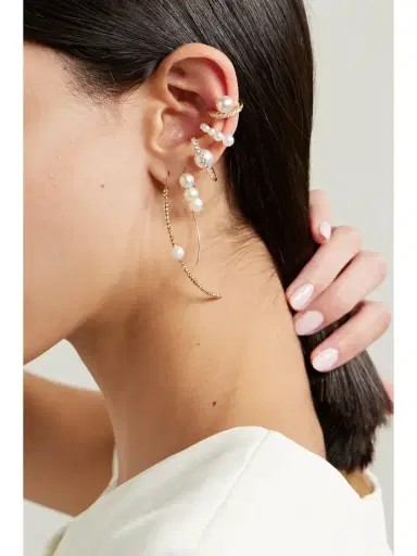 Mizuki 14-karat Gold Pearl Earrings | Thumbnail 2 Mizuki 14-karat Gold Pearl Earrings | Thumbnail 2