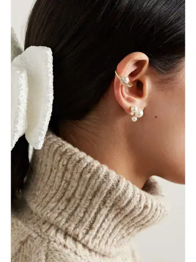 Mizuki 14-karat Gold Pearl Earrings | Thumbnail 4 Mizuki 14-karat Gold Pearl Earrings | Thumbnail 4