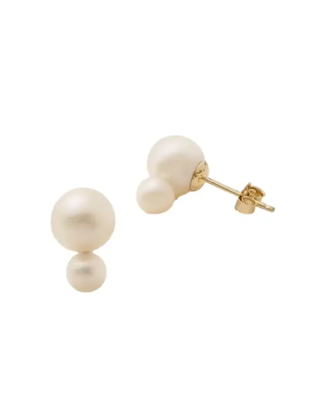 Mizuki 14-karat Gold Pearl Earrings