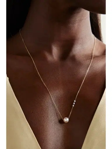 Mizuki 14-karat Gold, Pearl And Diamond Necklace | Thumbnail 2