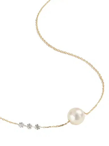 Mizuki 14-karat Gold, Pearl And Diamond Necklace | Thumbnail 1