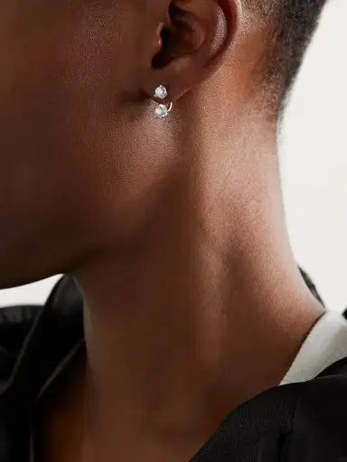 Anita Ko Orbit 18-karat White Gold Diamond Single Earring | Thumbnail 2 Anita Ko Orbit 18-karat White Gold Diamond Single Earring | Thumbnail 2
