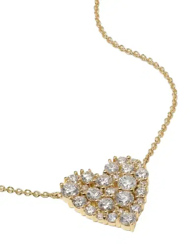 Sydney Evan Cocktail Heart 14-karat Gold Diamond Necklace | Thumbnail 1