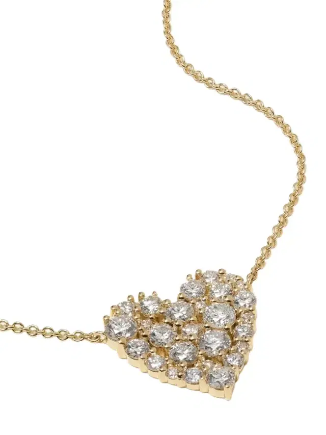 Cocktail Heart 14-karat Gold Diamond Necklace