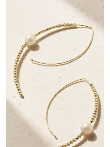 Mizuki 14-karat Gold Pearl Earrings | Thumbnail 3