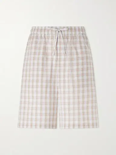 Sydney Evan Paula's Ibiza Straight-Leg Checked Cotton Shorts - Men | Thumbnail 6