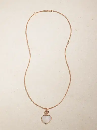 Chopard Happy Hearts 18-karat Rose Gold, Mother-of-pearl And Diamond Necklace | Thumbnail 4