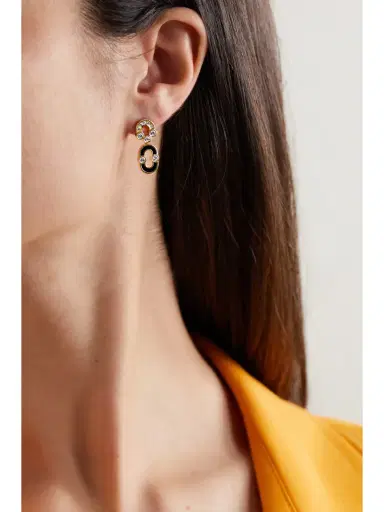 Viltier Magnetic Solo 18-karat Gold, Onyx And Diamond Earrings | Thumbnail 2 Viltier Magnetic Solo 18-karat Gold, Onyx And Diamond Earrings | Thumbnail 2