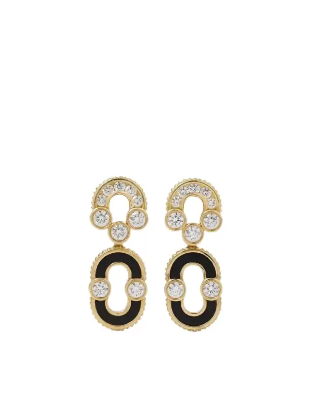 Magnetic Solo 18-karat Gold, Onyx And Diamond Earrings