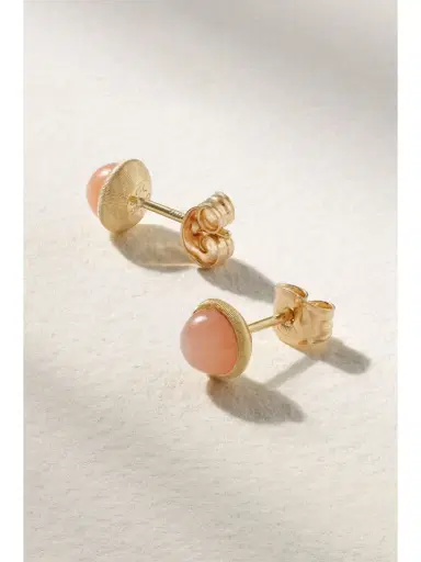OLE LYNGGAARD COPENHAGEN Lotus 18-karat Gold Moonstone Earrings | Thumbnail 3 OLE LYNGGAARD COPENHAGEN Lotus 18-karat Gold Moonstone Earrings | Thumbnail 3