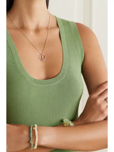 Sydney Evan Peace Heart Xl 14-karat Gold Diamond Necklace | Thumbnail 5