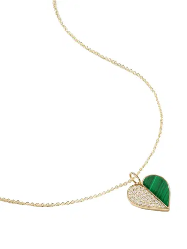 Sydney Evan 14-karat Gold, Malachite And Diamond Necklace | Thumbnail 1