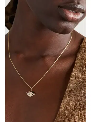 Sydney Evan Evil Eye 14-karat Gold Multi-stone Necklace | Thumbnail 2 Sydney Evan Evil Eye 14-karat Gold Multi-stone Necklace | Thumbnail 2