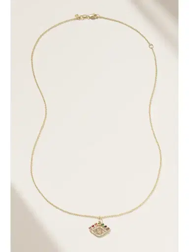 Sydney Evan Evil Eye 14-karat Gold Multi-stone Necklace | Thumbnail 4 Sydney Evan Evil Eye 14-karat Gold Multi-stone Necklace | Thumbnail 4
