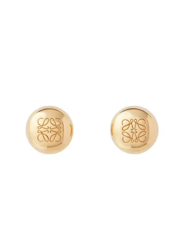 Anagram Pebble Gold-plated Earrings