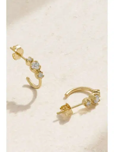 Jennifer Meyer 18-karat Gold Diamond Earrings | Thumbnail 3