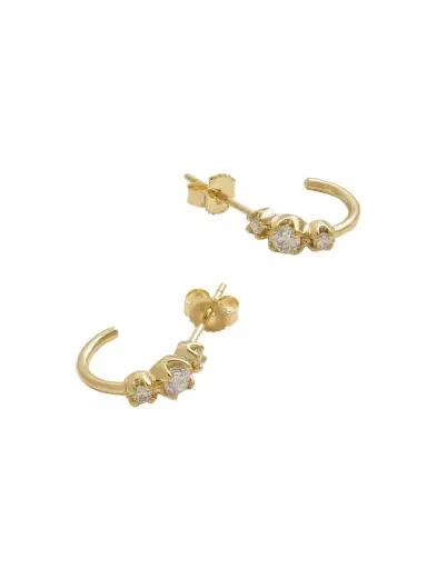 Jennifer Meyer 18-karat Gold Diamond Earrings | Thumbnail 1