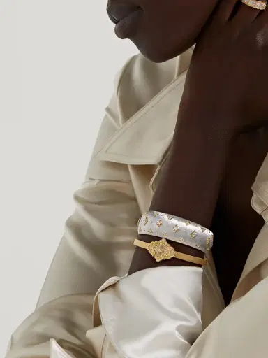 Buccellati 18-karat White And Yellow Gold Diamond Cuff | Thumbnail 4 Buccellati 18-karat White And Yellow Gold Diamond Cuff | Thumbnail 4