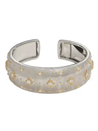Buccellati 18-karat White And Yellow Gold Diamond Cuff | Thumbnail 1 Buccellati 18-karat White And Yellow Gold Diamond Cuff | Thumbnail 1