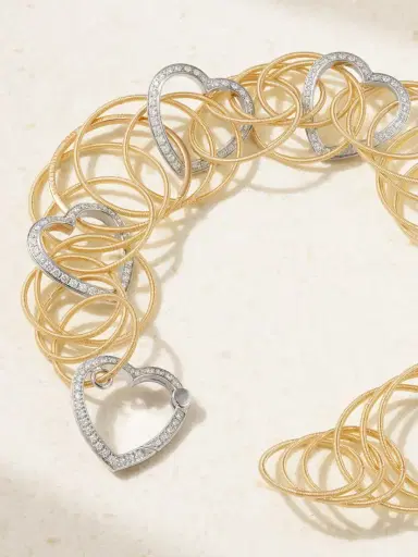 Buccellati Hawaii 18-karat Yellow And White Gold Diamond Bracelet | Thumbnail 3 Buccellati Hawaii 18-karat Yellow And White Gold Diamond Bracelet | Thumbnail 3