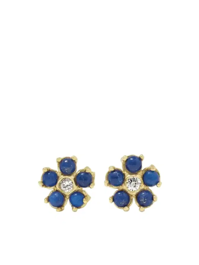 Jennifer Meyer 18-karat Gold, Lapis Lazuli And Diamond Earrings