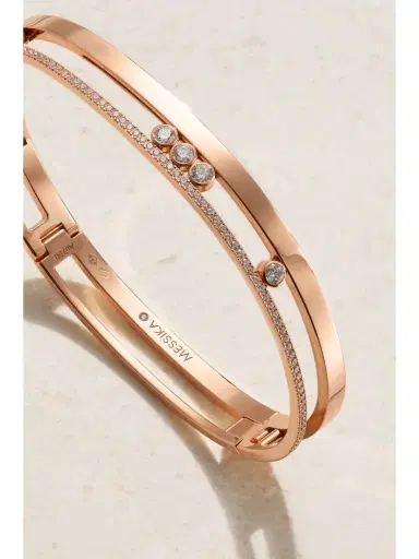 Messika Move Romane 18-karat Rose Gold Diamond Bangle | Thumbnail 4