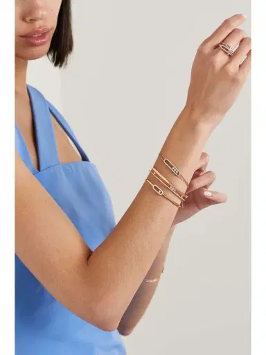 Messika Move Romane 18-karat Rose Gold Diamond Bangle | Thumbnail 5