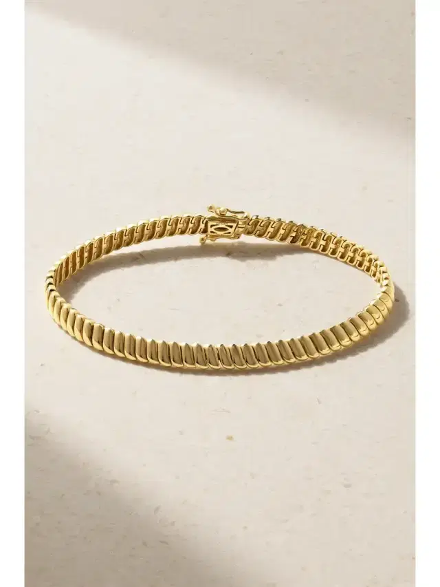 Zoe Thin 18-karat Yellow Gold Bracelet