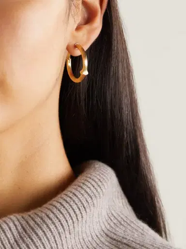 OLE LYNGGAARD COPENHAGEN Nature Large 18-karat Gold Hoop Earring | Thumbnail 2 OLE LYNGGAARD COPENHAGEN Nature Large 18-karat Gold Hoop Earring | Thumbnail 2