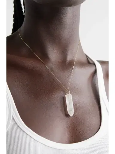 Mateo 14-karat Gold, Quartz And Diamond Necklace | Thumbnail 2
