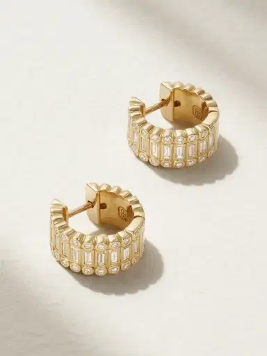 Sydney Evan 14-karat Gold Diamond Hoop Earrings | Thumbnail 1