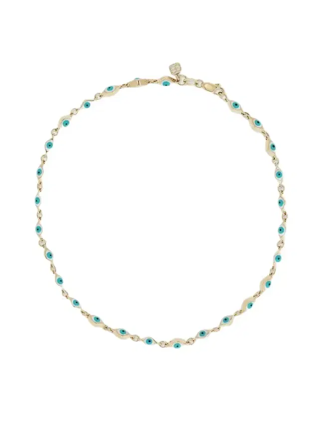 Mini Evil Eye 14-karat Gold And Enamel Anklet