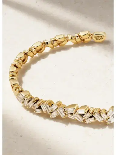 Suzanne Kalan 18-karat Gold Diamond Cuff | Thumbnail 3