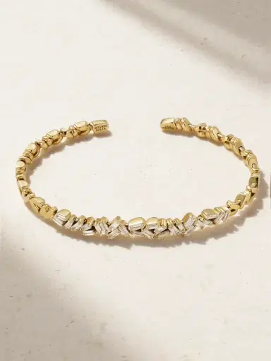 Suzanne Kalan 18-karat Gold Diamond Cuff | Thumbnail 1