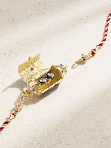 Marie Lichtenberg Love Is Blind Locket 18-karat Gold Multi-stone Necklace | Thumbnail 3 Marie Lichtenberg Love Is Blind Locket 18-karat Gold Multi-stone Necklace | Thumbnail 3