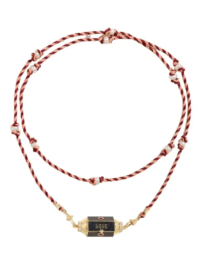 Love Is Blind Locket 18-karat Gold Multi-stone Necklace