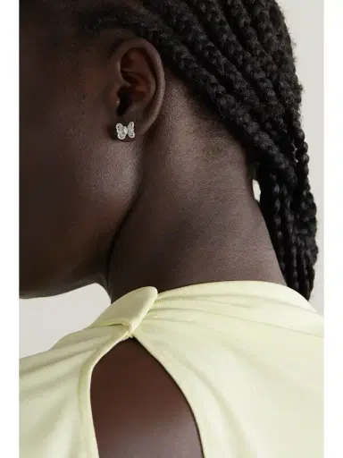 De Beers Portraits Of Nature Butterfly 18-karat White Gold Diamond Earrings | Thumbnail 2 De Beers Portraits Of Nature Butterfly 18-karat White Gold Diamond Earrings | Thumbnail 2