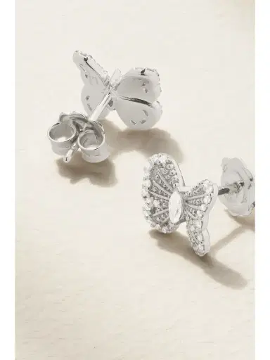 De Beers Portraits Of Nature Butterfly 18-karat White Gold Diamond Earrings | Thumbnail 3 De Beers Portraits Of Nature Butterfly 18-karat White Gold Diamond Earrings | Thumbnail 3