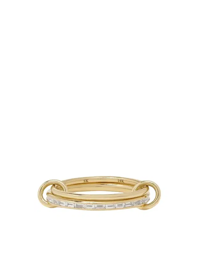 Callisto Set Of Two 18-karat Gold Diamond Rings