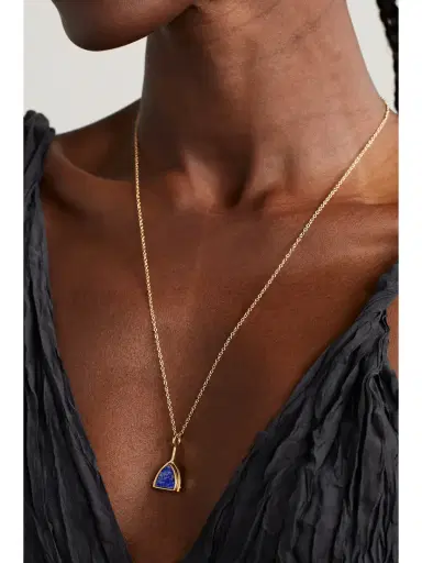 Mateo Flip 14-karat Gold, Lapis Lazuli And Diamond Necklace | Thumbnail 2