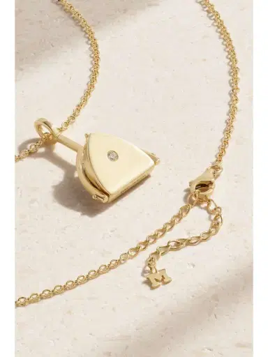 Mateo Flip 14-karat Gold, Lapis Lazuli And Diamond Necklace | Thumbnail 3